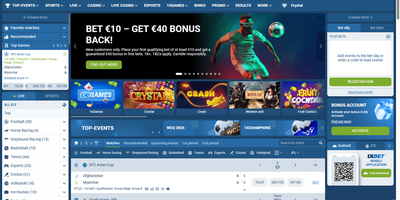 1xBet site preview