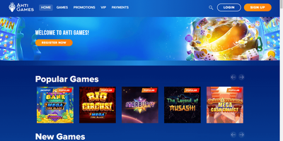 AHTI Games websted forhåndsvisning