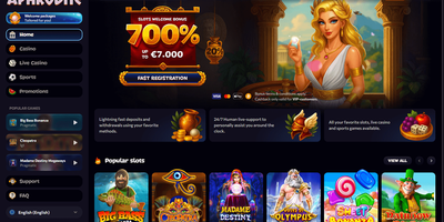 Aphrodite webbplatsförhandsvisning