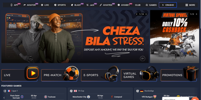 Seitenvorschau von Bantubet Casino KE