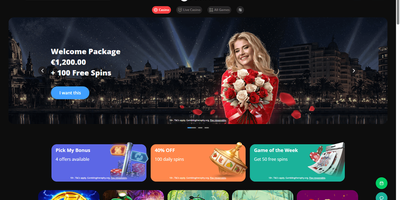 bCasino のサイトプレビュー