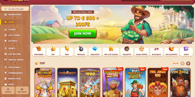 BillyBets のサイトプレビュー