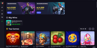 CryptoLeo websted forhåndsvisning
