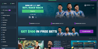 Duelbits websted forhåndsvisning