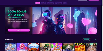 NeonVegas site preview