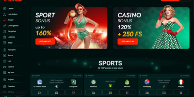 Pinco websted forhåndsvisning
