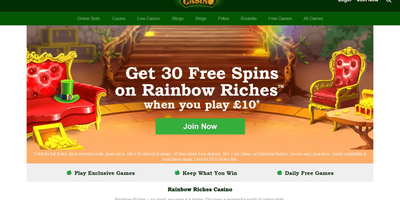 Rainbow Riches site preview