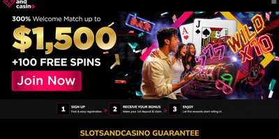 SlotsandCasino webbplatsförhandsvisning
