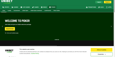 Unibet site preview