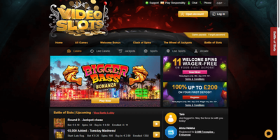Videoslots site preview